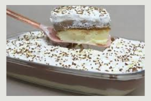 Sobremesa de três sabores