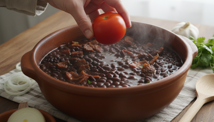 Feijão com tomate: o truque simples para um caldo grosso e saboroso