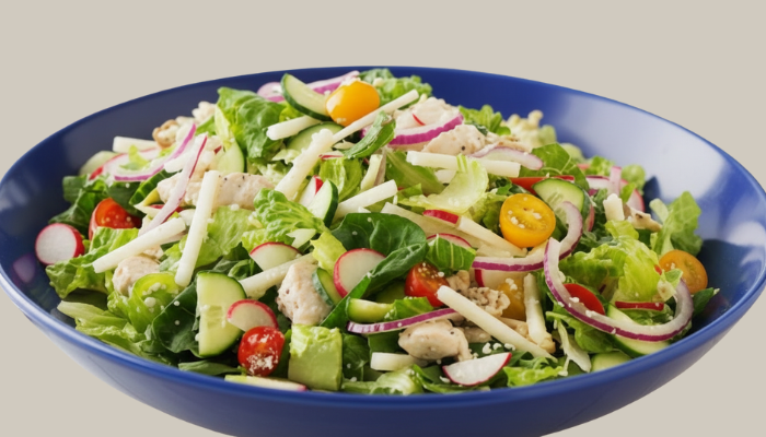 Salada proteica com frango: receita simples