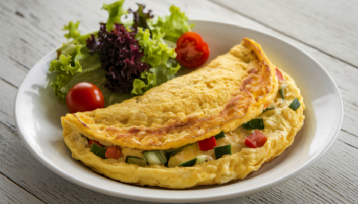 Receita de omelete de legumes