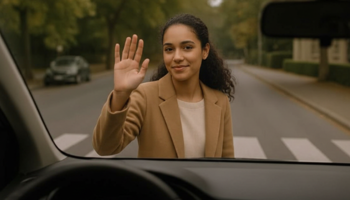 Como acenar para carros ao atravessar a rua revela muito sobre você
