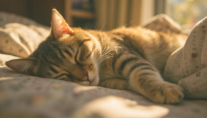 Por que o gato dorme com você?