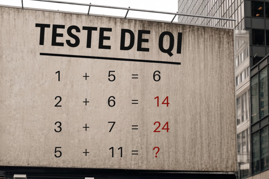 Teste de QI: qual é a resposta de 5 + 11?